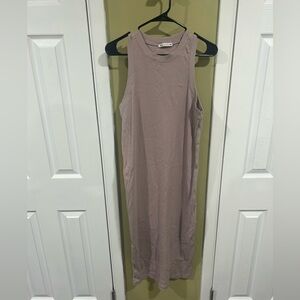 Zara Tank Ribbed Dress in Mauve size Medium